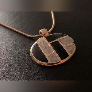 Vintage Mod Black and Silver & Gold Tone Jewelry
